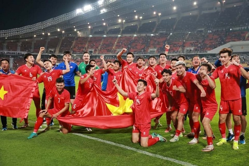 Khoảnh khắc ăn mừng đầy cảm xúc của các cầu thủ Việt Nam tại đấu trường AFF Cup khu vực Đông Nam Á